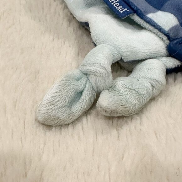 Booginhead Elephant Lovey Blue Gray 12" Security Plush Knotted Corners Teether - Picture 2 of 7
